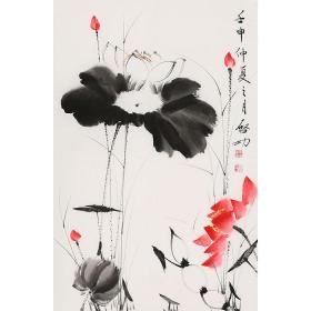 启功荷花工艺品装饰品