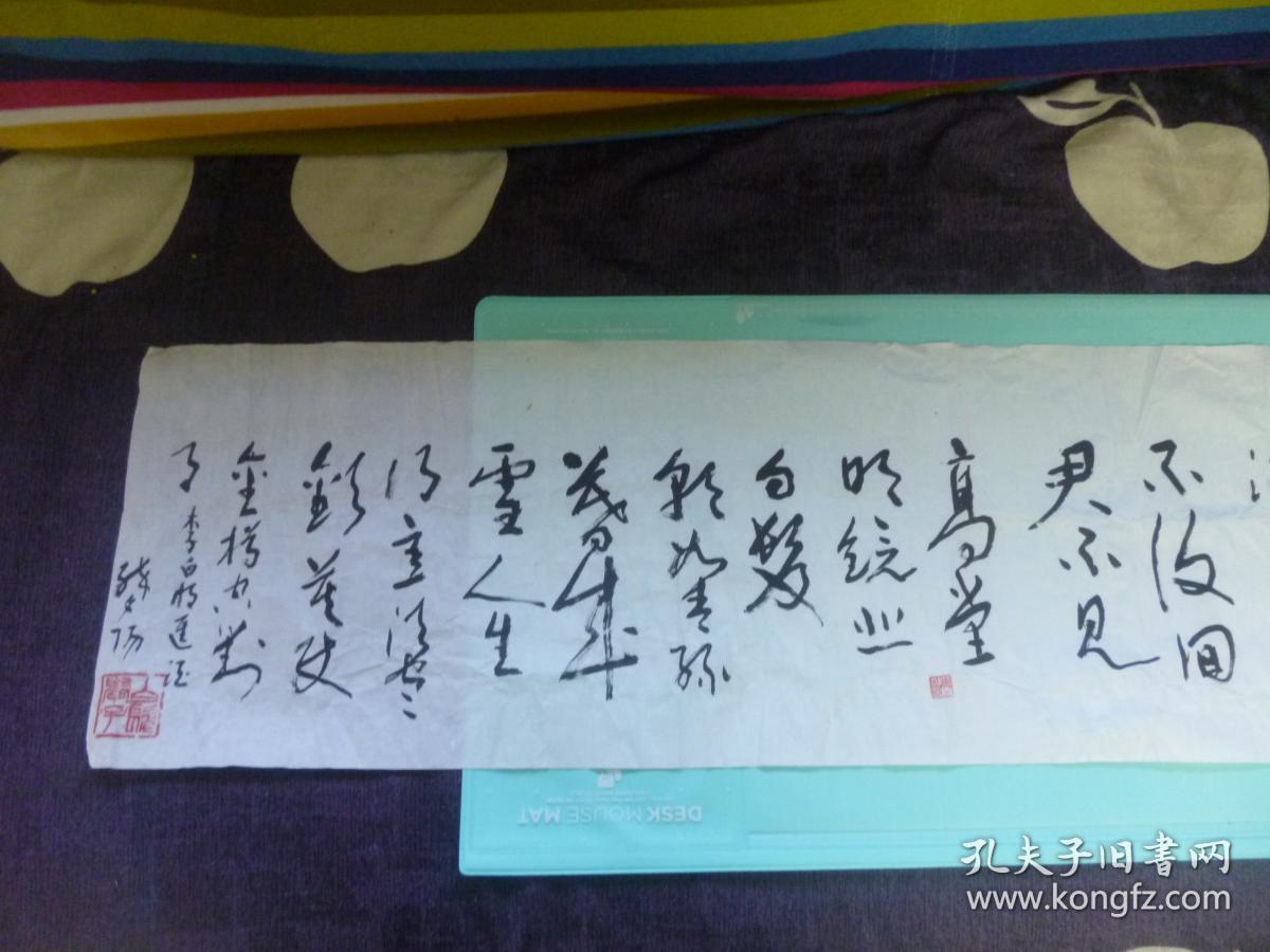 书法:李白诗 96*24.5cm 君不见黄河之水天上来,奔流到