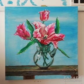 手绘油画花卉