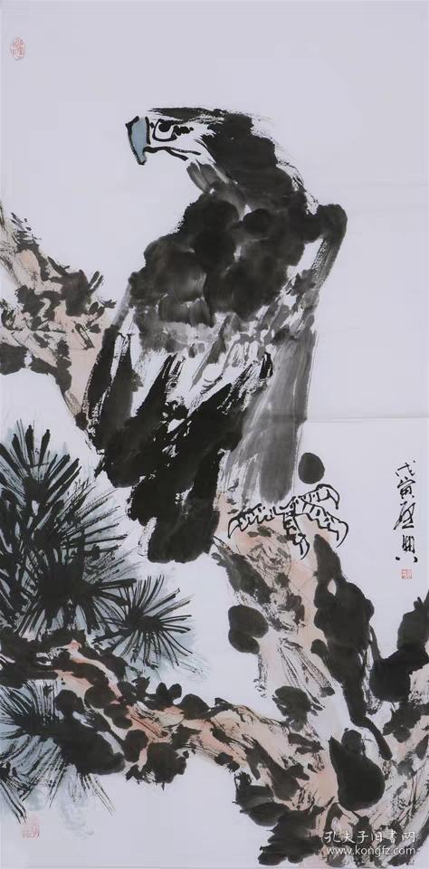 乍启典国画雄鹰纯手绘
