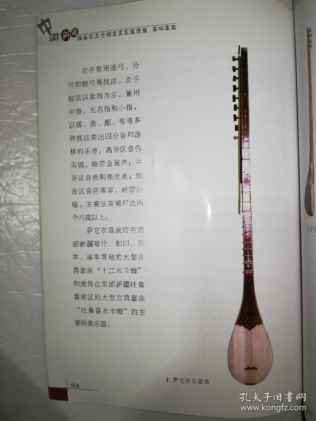 中国新疆维吾尔木卡姆艺术乐器图像音响集粹*无cd(一版一印)*已消毒