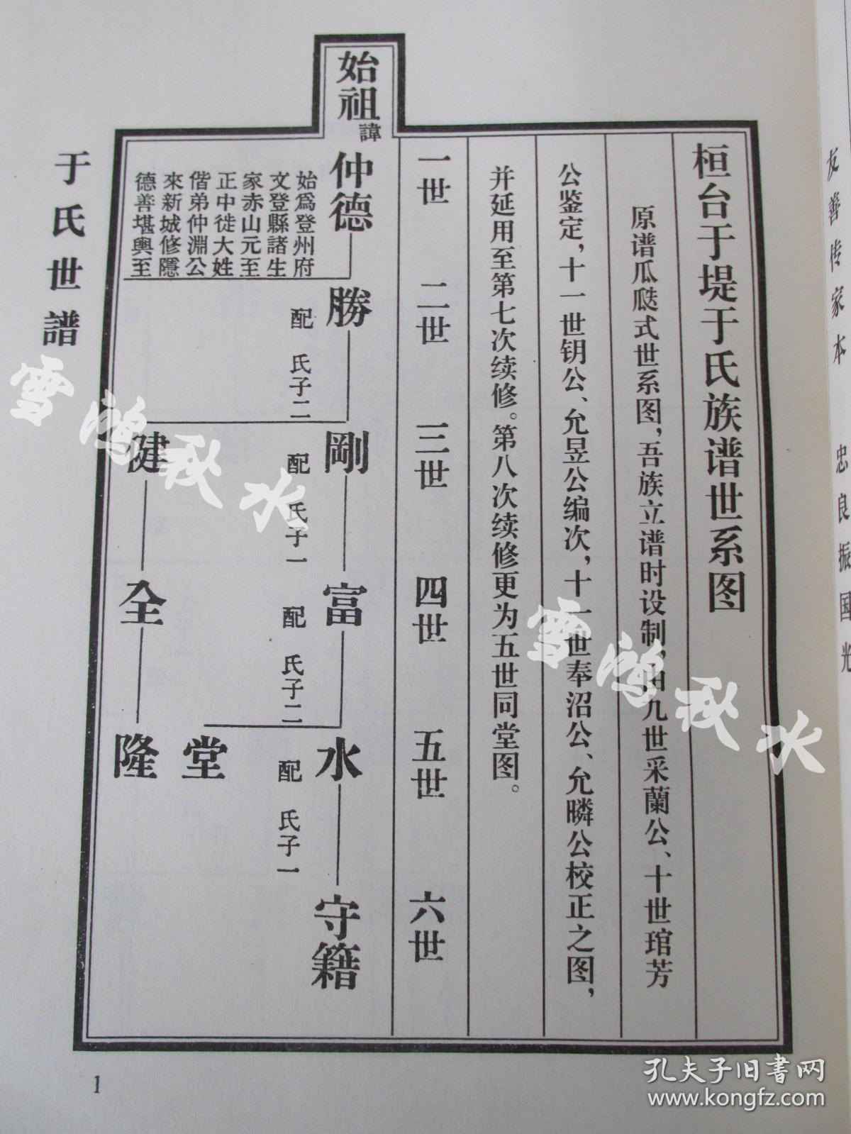 桓台(新城)望族,耕读文化世家——于堤于氏族谱——六