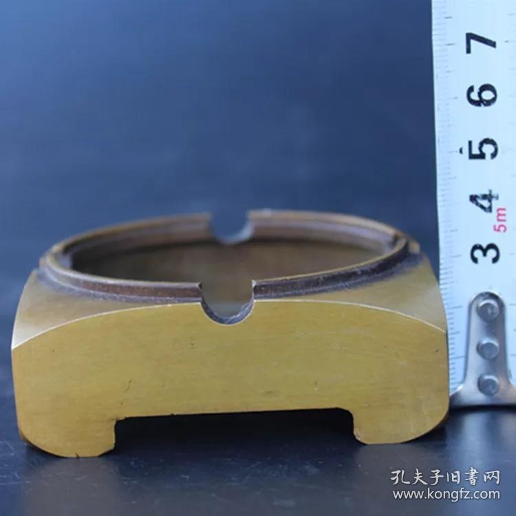 古玩杂项收藏复古铜器烟灰缸乾隆年制烟灰缸铜烟灰缸特价包邮