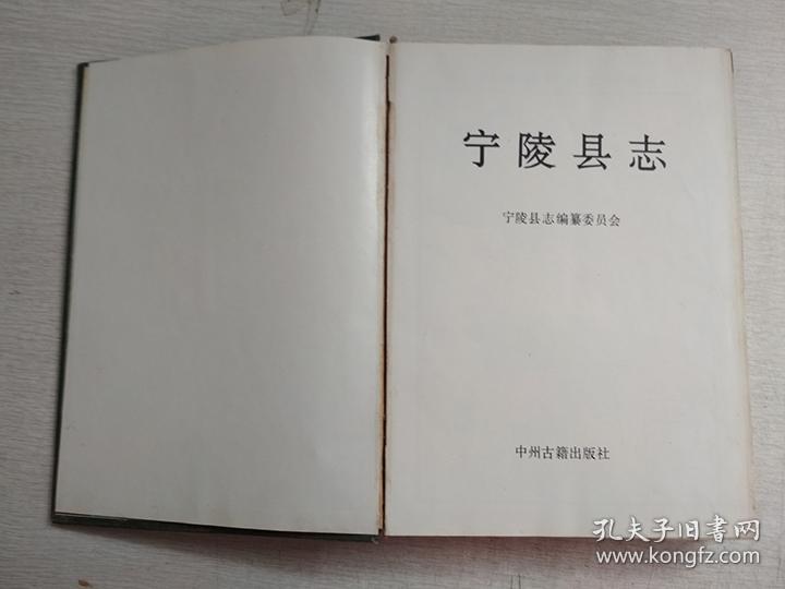 宁陵县志地方县志【硬精装泛黄品如图】