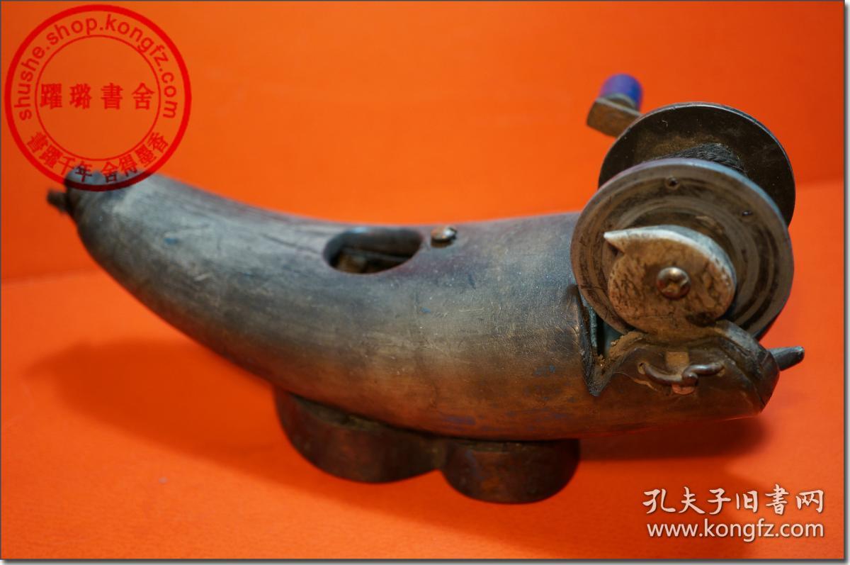 墨斗中国传统器具墨斗古代牛角画线牟牛角怀明清防青铜器纹造型图片