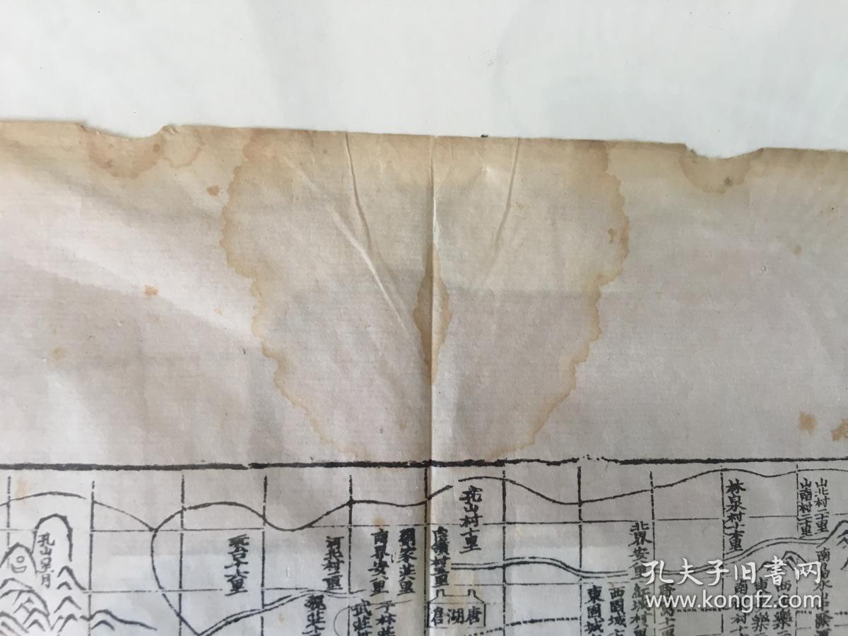 保定易县【古堪舆图收藏珍品】乾隆18年官修木刻版 保定易县 古堪舆