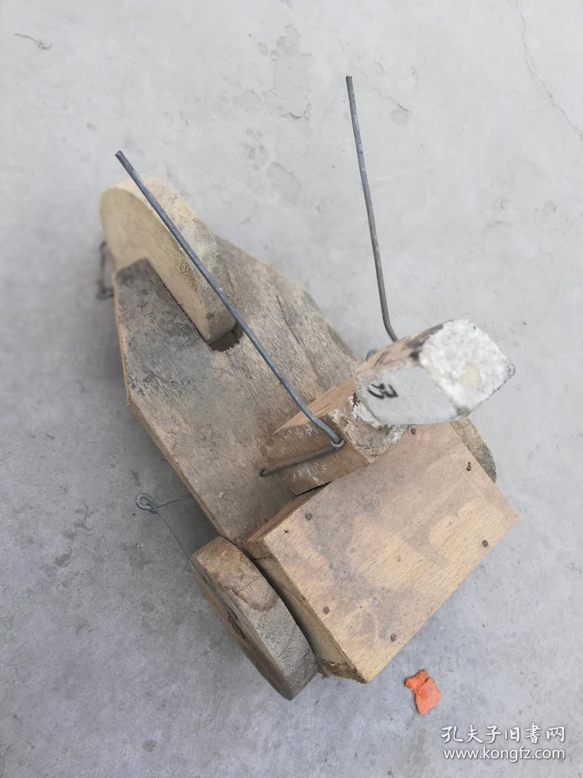 早期玩具老玩具;七八十年代的木质童车1辆稀有少见,音乐车拉动可拍