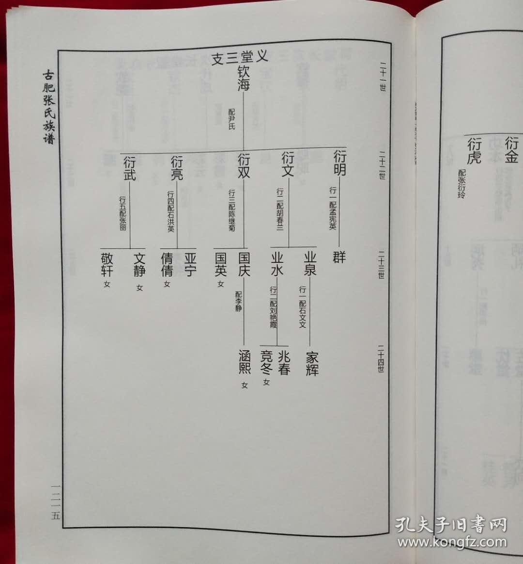 古肥张氏族谱(下册,仅世系部分)