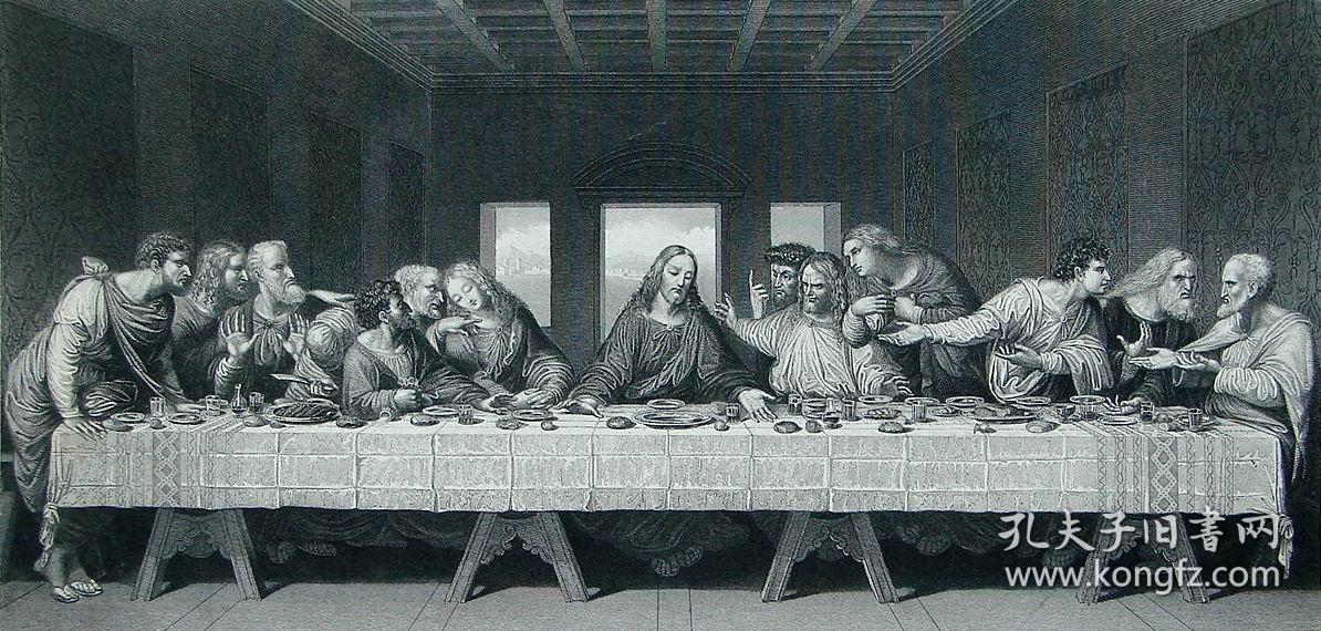 《最后的晚餐》意大利画家"达芬奇leonardo da vinci(1452-1519)"作品