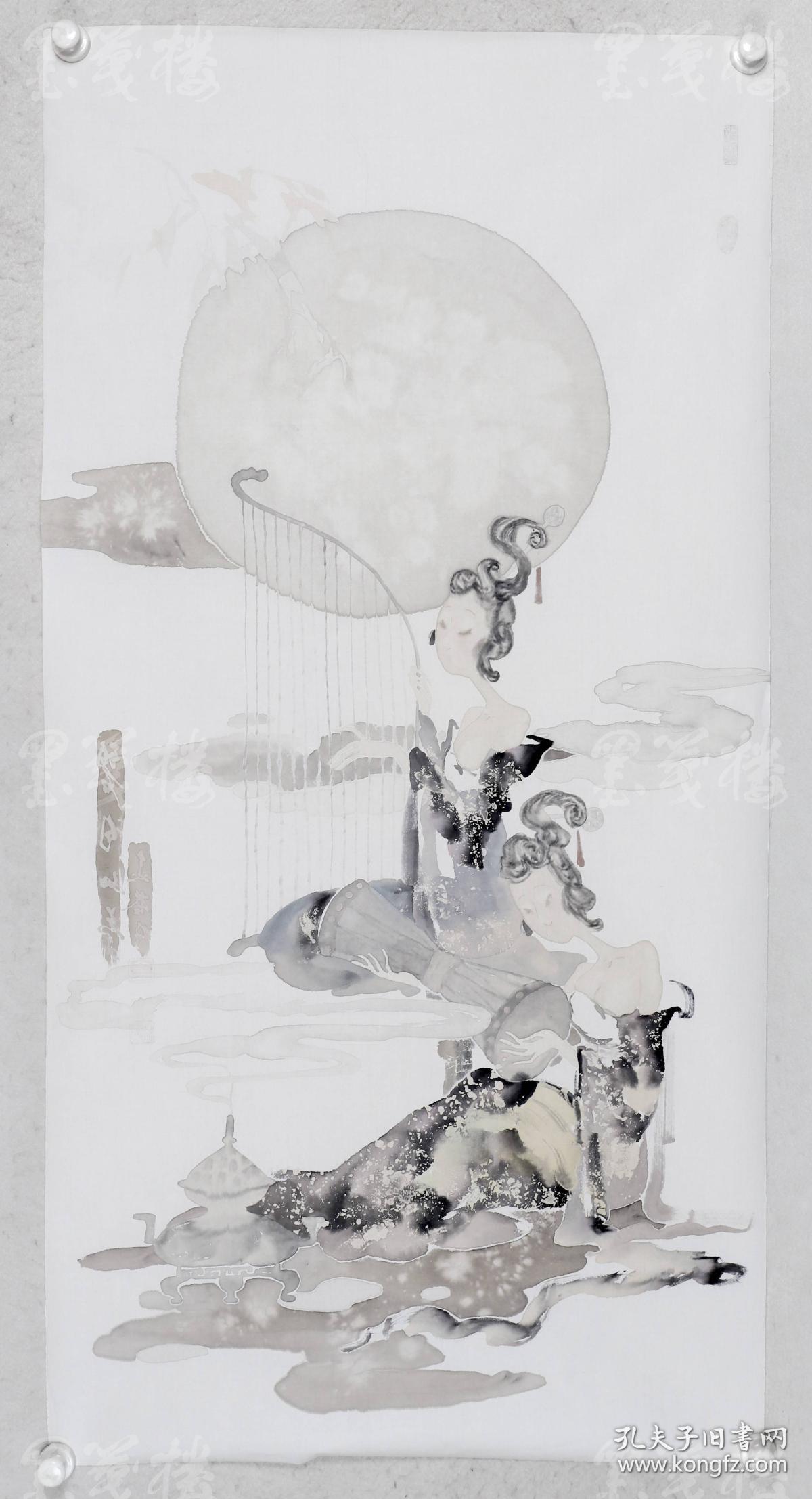 当代著名水墨画家,中央国家机关美协理事 金格格 水墨人物画作品
