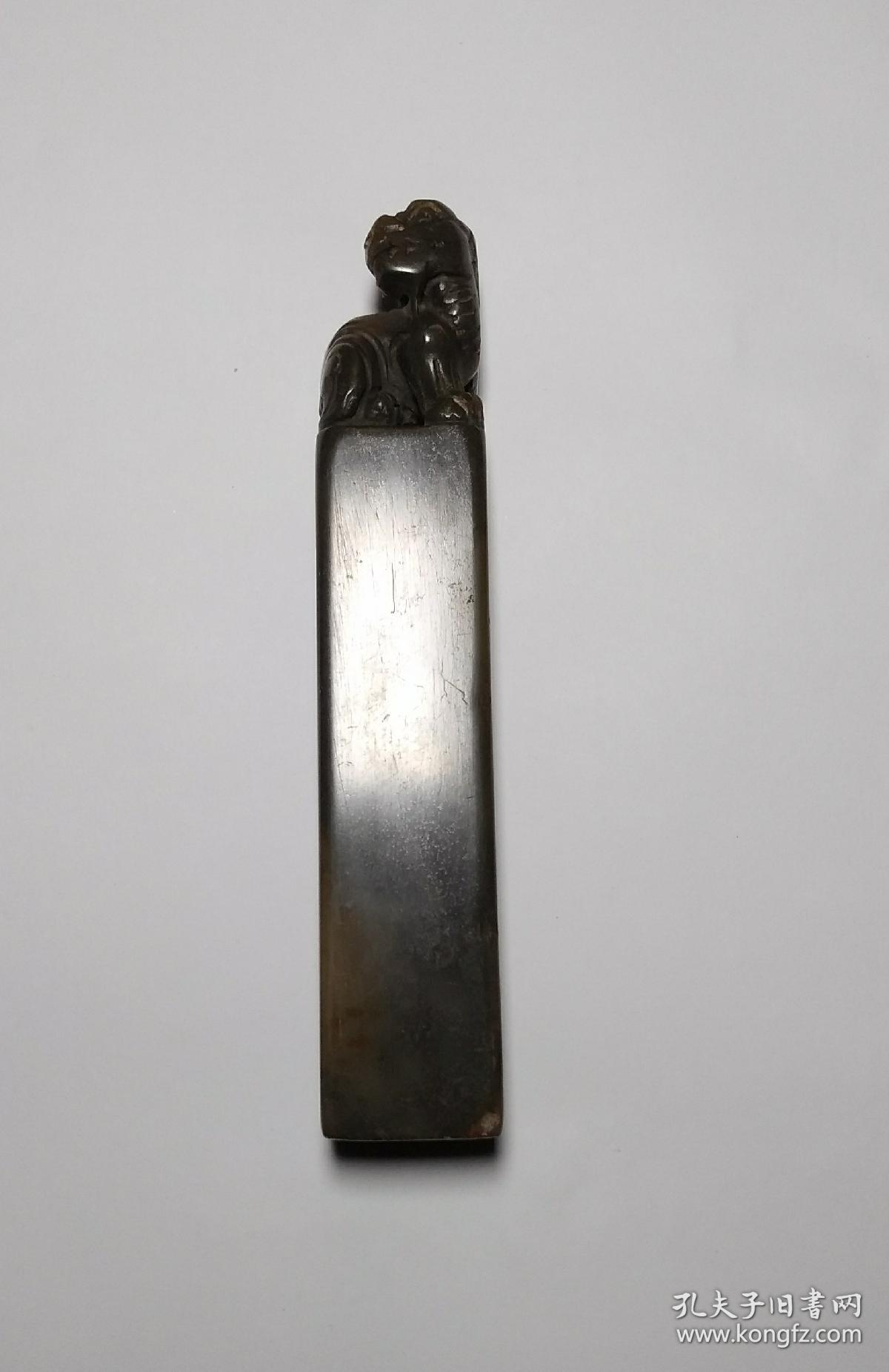 寿山乌鸦石老印章一方@印文刻《千秋万岁》@