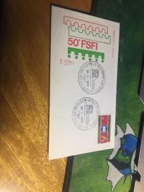 外国信封，ITALIA，1969，50FSFI，意大利，20190531