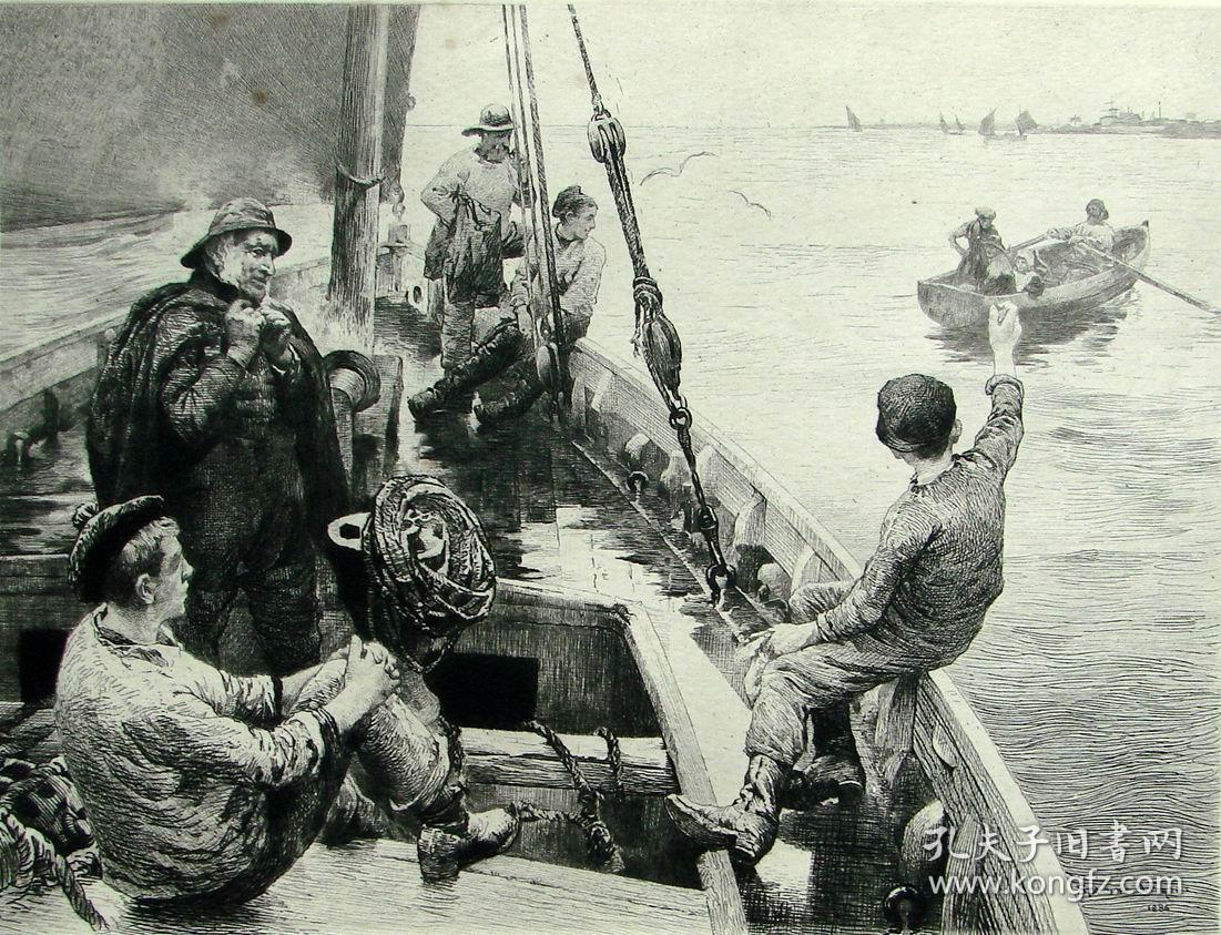 铜版画系列去钓鱼英国画家stanhopealexanderforbesra18571947作品
