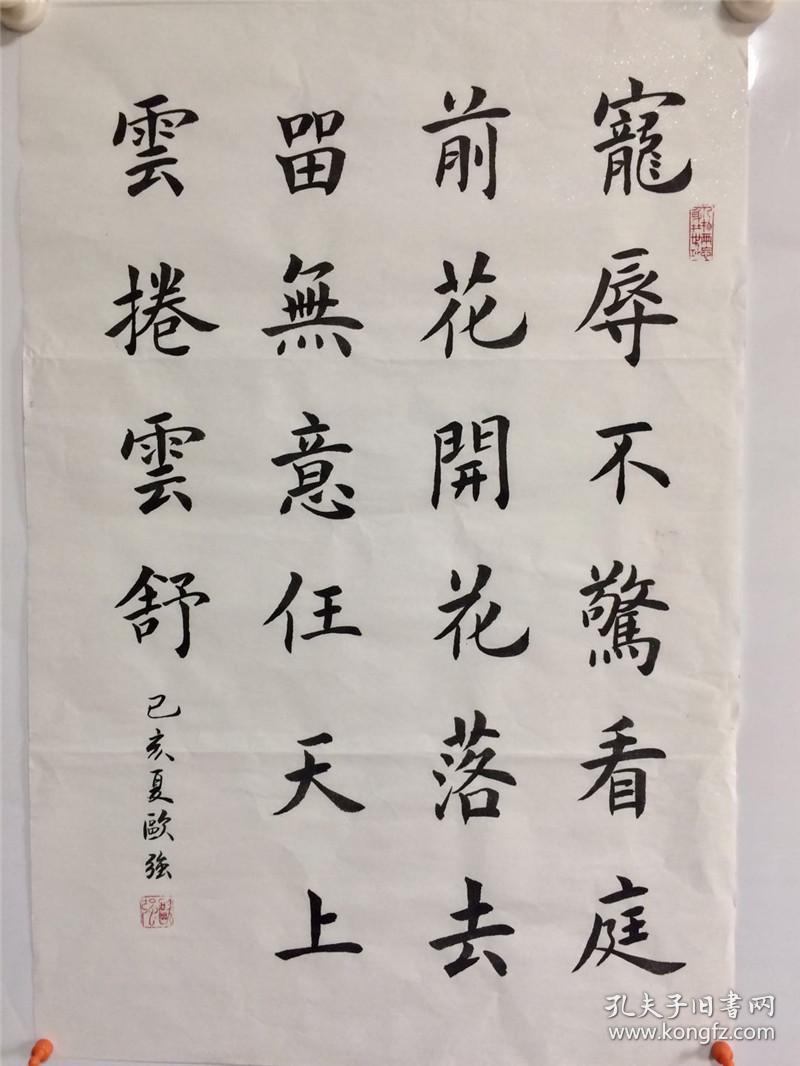 手写书法作品 宠辱不惊,看庭前花开花落;去留无意,望天上云卷云舒 45