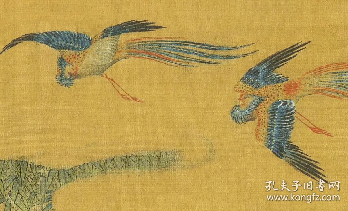 沈铨 百鸟朝凤图卷.纸本大小42.6*990.11厘米.宣纸原色微喷印制.