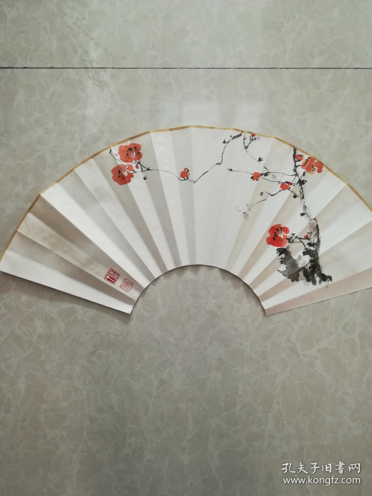 张继馨梅花扇面