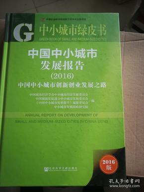 中小城市绿皮书:中国中小城市发展报告2016