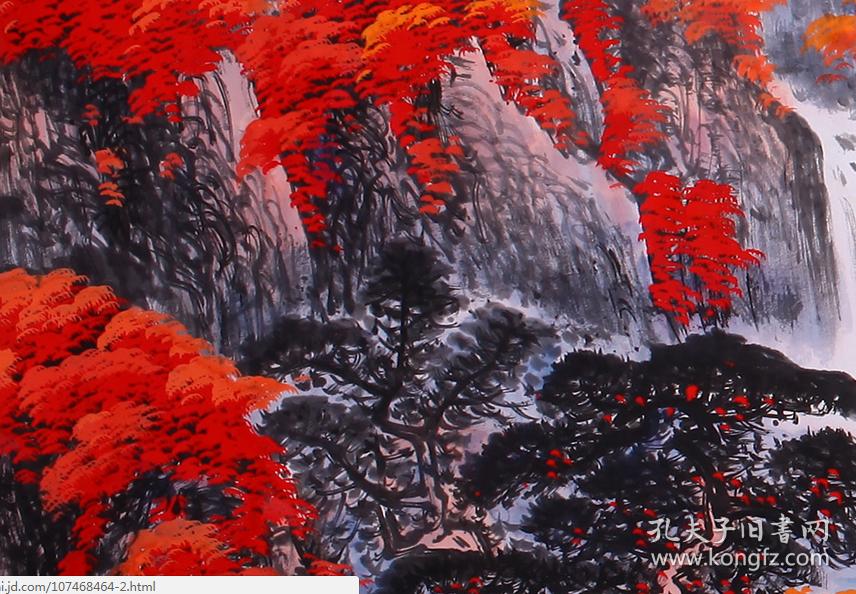 中国首都画院院长,山东美协会员,著名风水画大师赵鹏飞巨幅精品国画