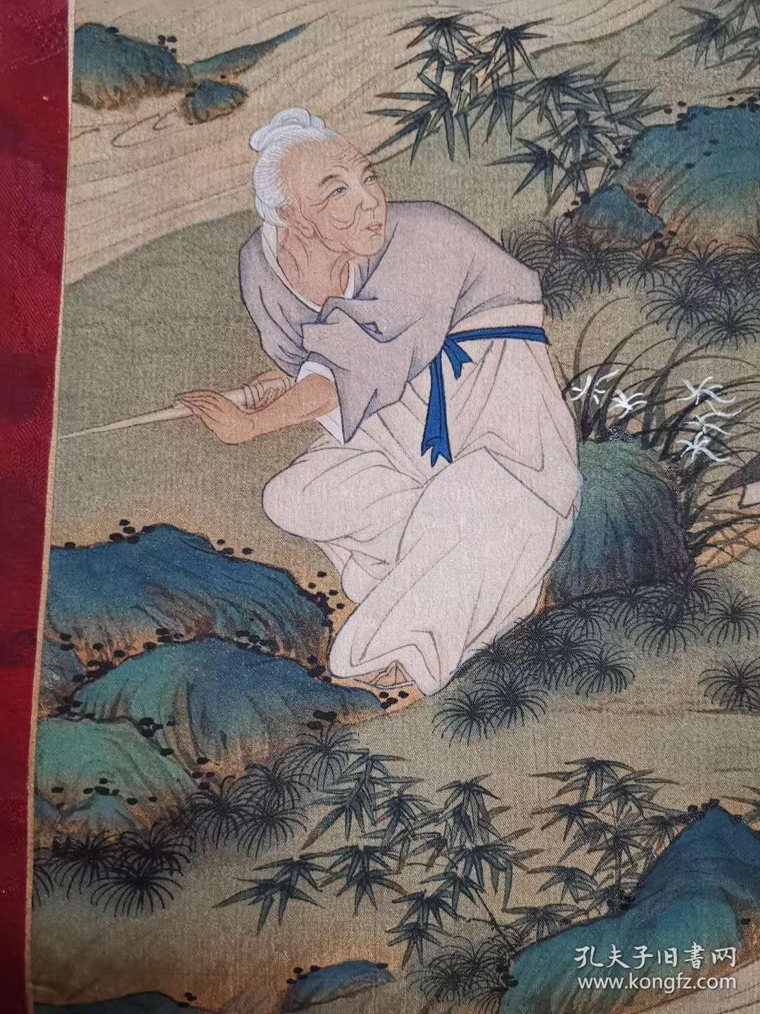 仇英人物画,尺寸28*55公分