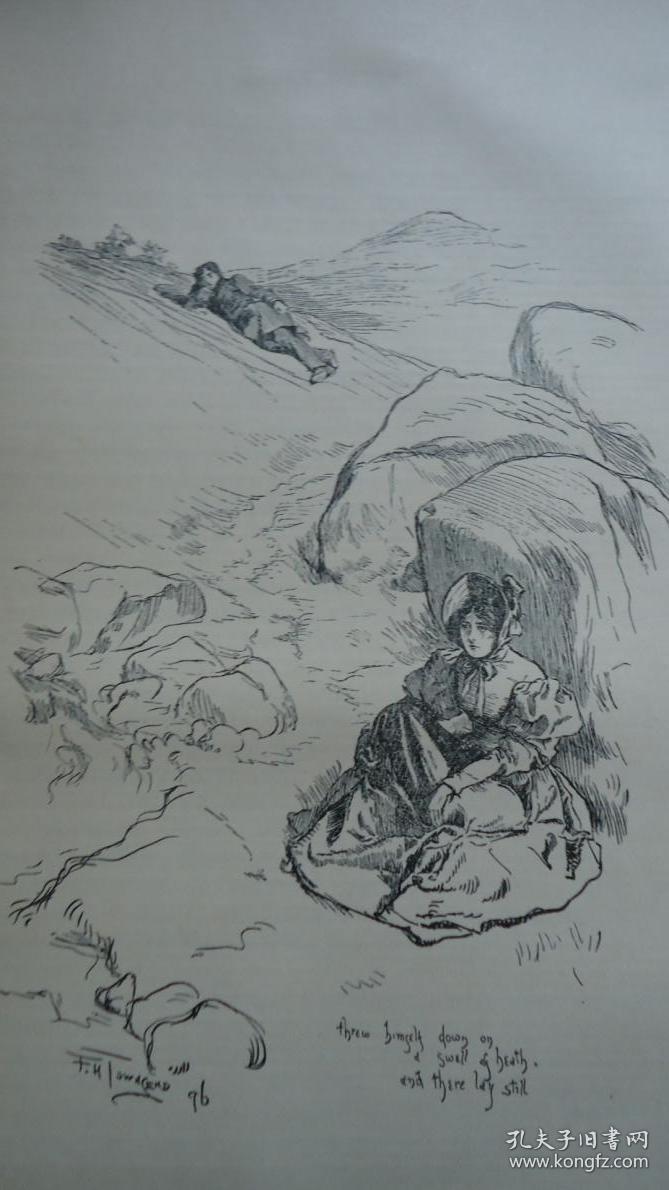 h townsend)绘本《简爱》初版本 大量精美线描钢版画插图 珍贵早期