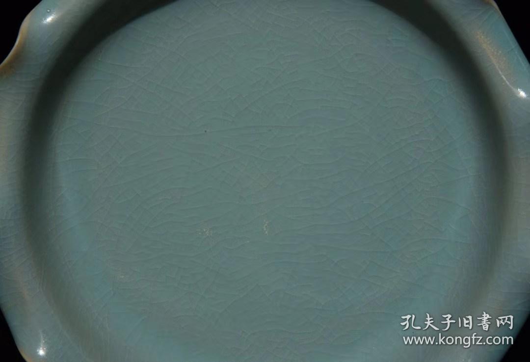 精品瓷器宋汝窑花口洗48x205