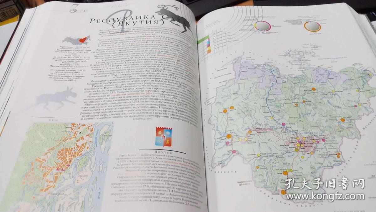 语言)俄语俄文原版,西伯利亚地图集АТЛАС/atlas/atlasi/atlaso