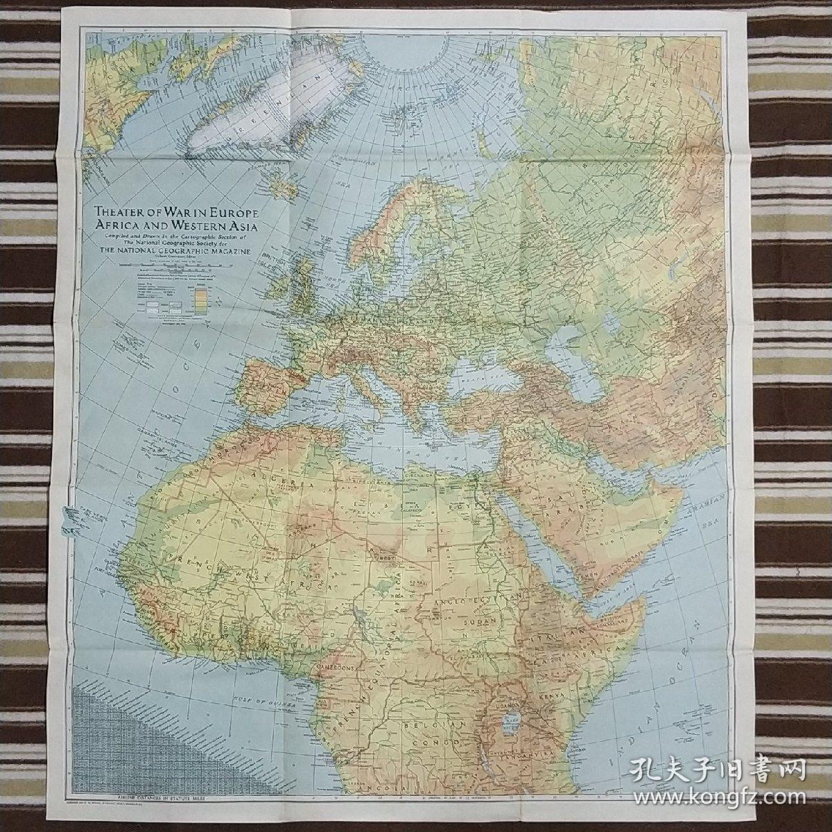 national geographic国家地理杂志地图系列之1942年7