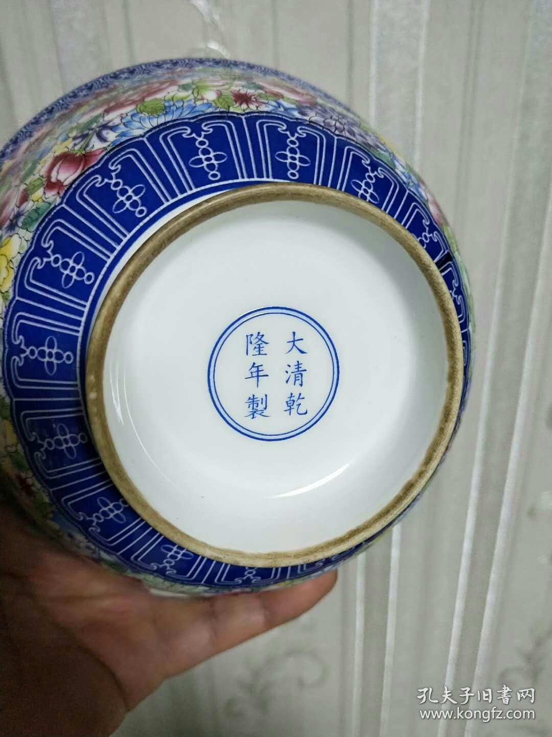 精美瓷碗,大清乾隆年制 字样款【万花图】高白瓷 瓷摆设,桌面摆件.