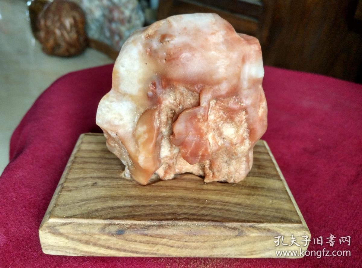 阿拉善奇石戈壁彩玉,红霞满山,如醉美人,走鸿运,鸿运高照,石来运转