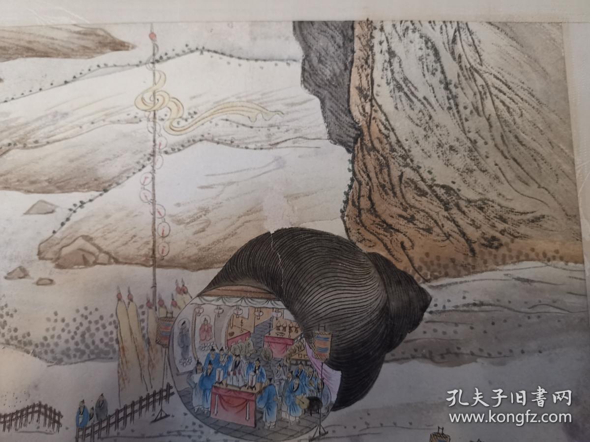 《螺蛳壳里做道场》民国无款工笔镜片 画工细