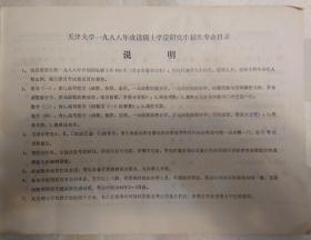 天津大学研究生院 一九八八年攻读硕士学位研