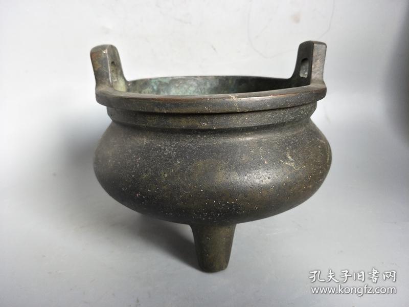 乡下收的大明宣德年老铜香炉.3