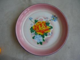 花卉搪瓷盘子，，