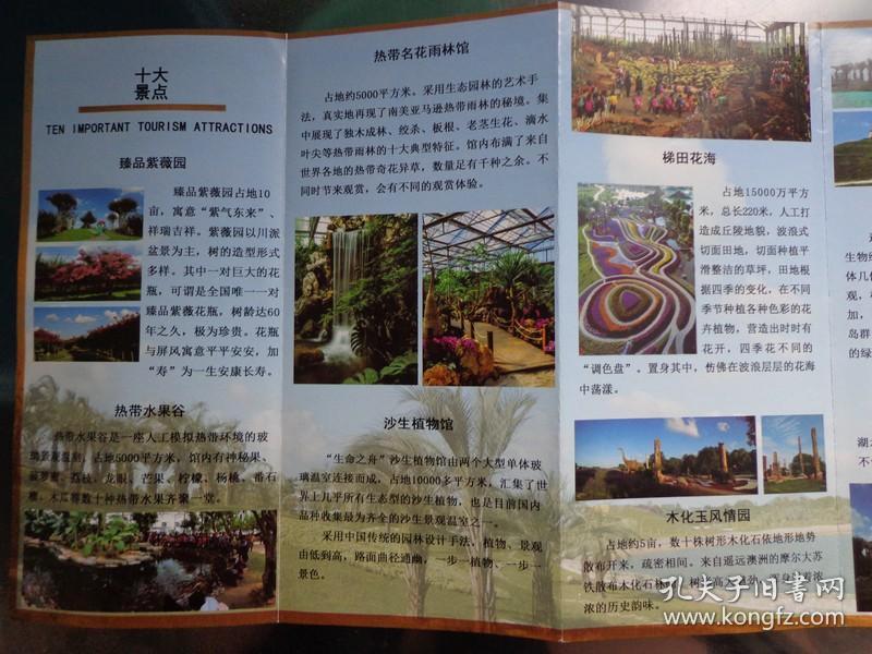 南通洲际绿博园导览图 手绘版 2016年 长8开折页 洲际绿博园交通路线