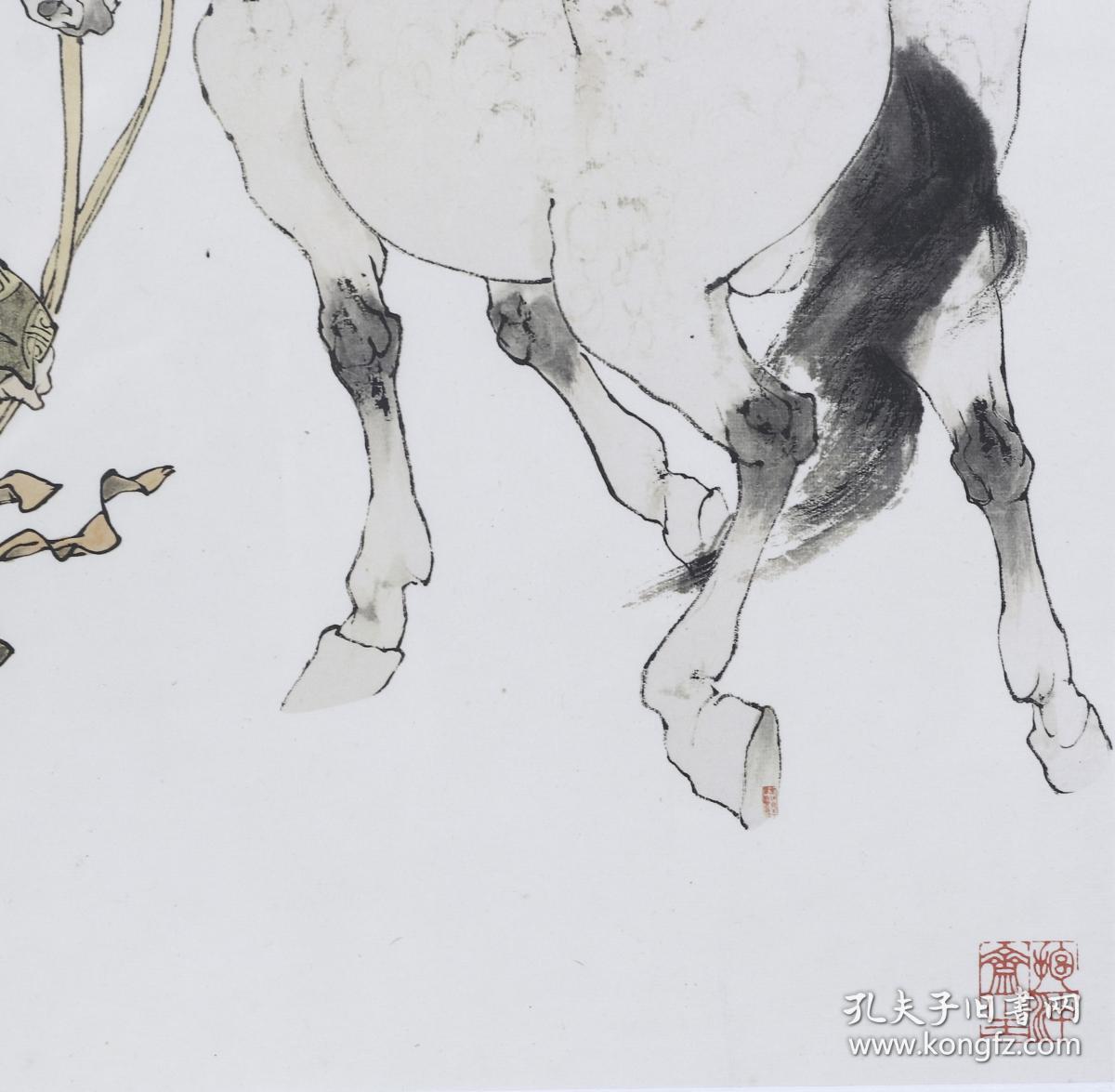 饮兰山房精印画作 范曾《生肖画之马》(2.1平尺)hxtx102321