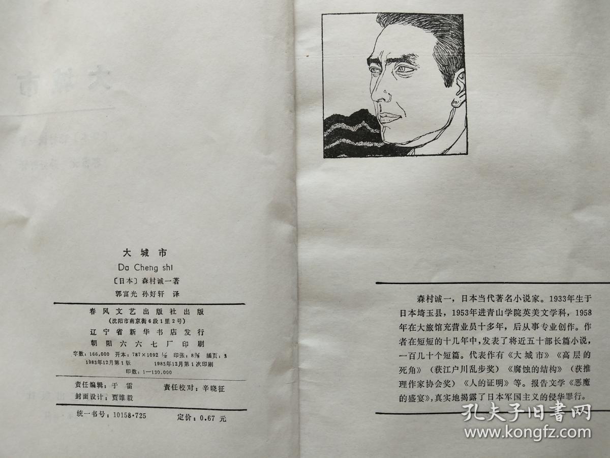 小说《大城市》森村诚一.著,郭富光,孙好轩.译