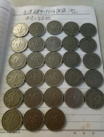 香港硬币1980年面值壹圆硬币(共28枚)