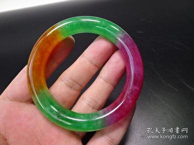 三彩翡翠手镯