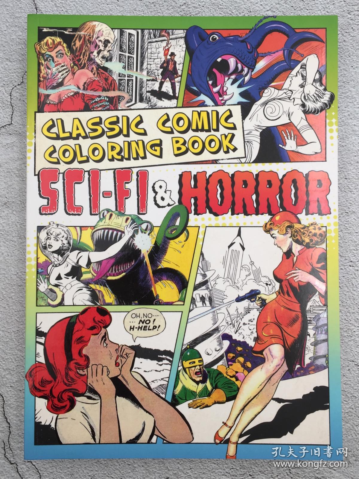 classic comic coloring book sci-fi&horror
