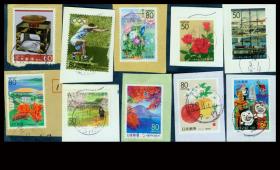 ［BG-C2］亚洲/日本纪特邮票信销票10剪片。选购每枚3元。
