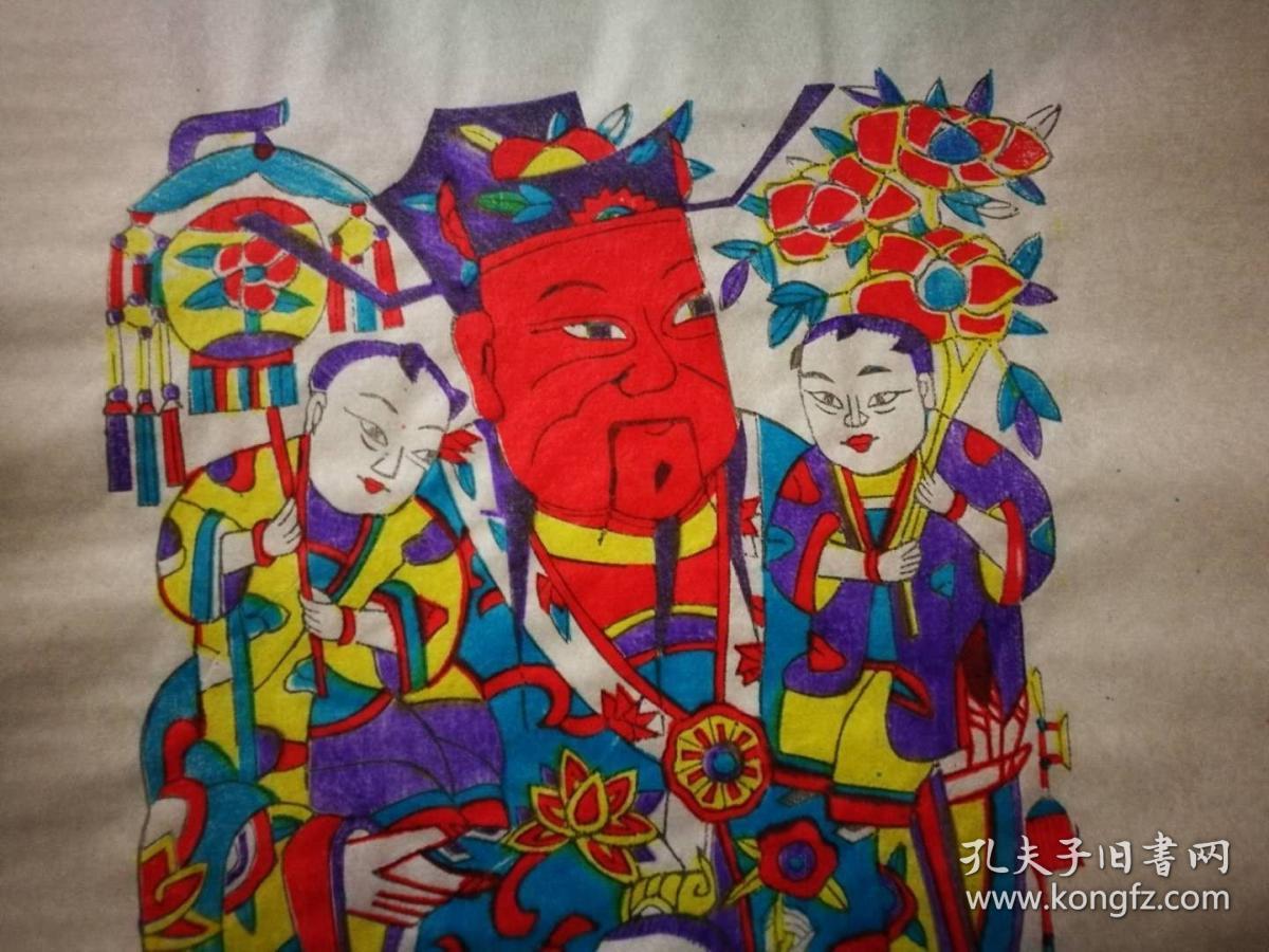 杨家埠木版年画——文曲星到(同顺德画店精品,具有巨大升值潜力,值得