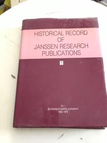 HISTORICAL RECORD OF JANSSEN RESEARCH PUBLICATIONS