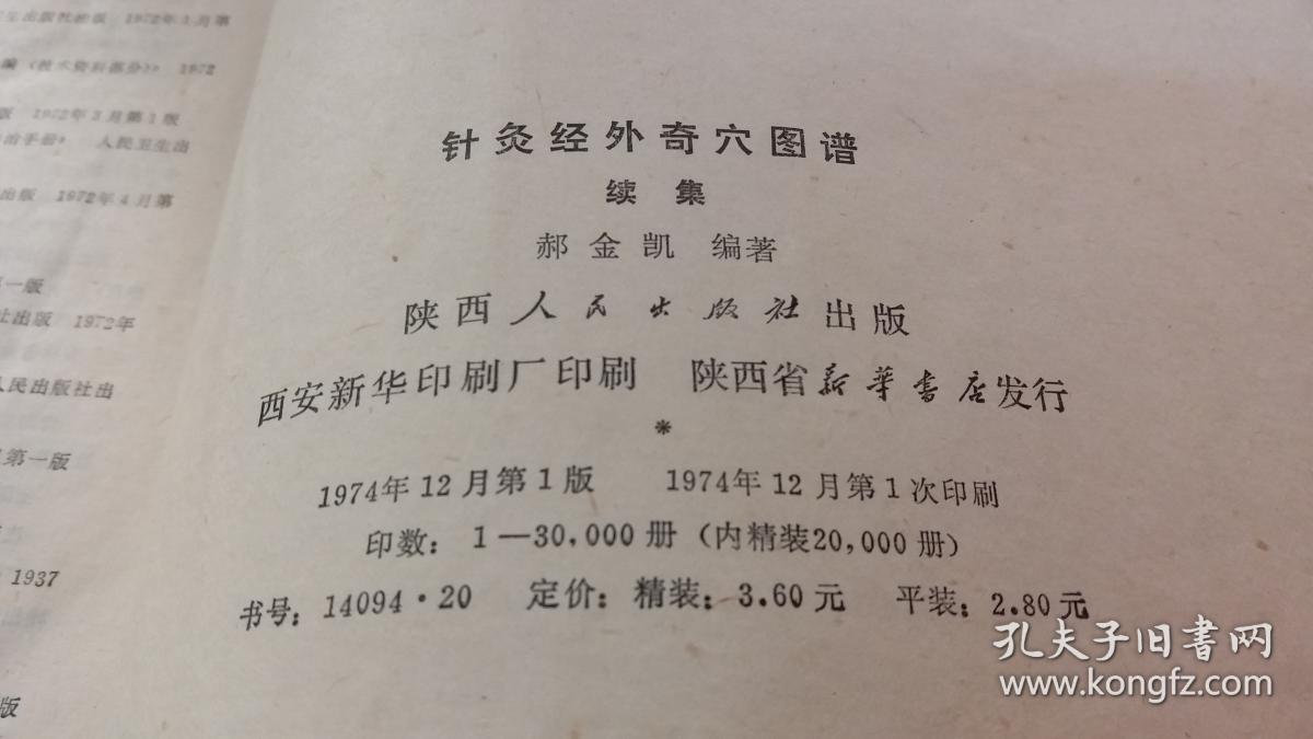 针灸经外奇穴图谱(续集)精装