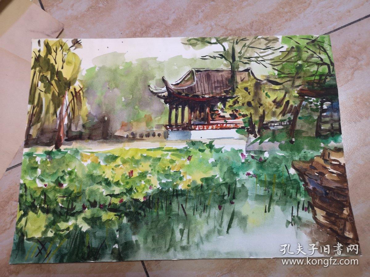 4开水彩风景画(款见图)