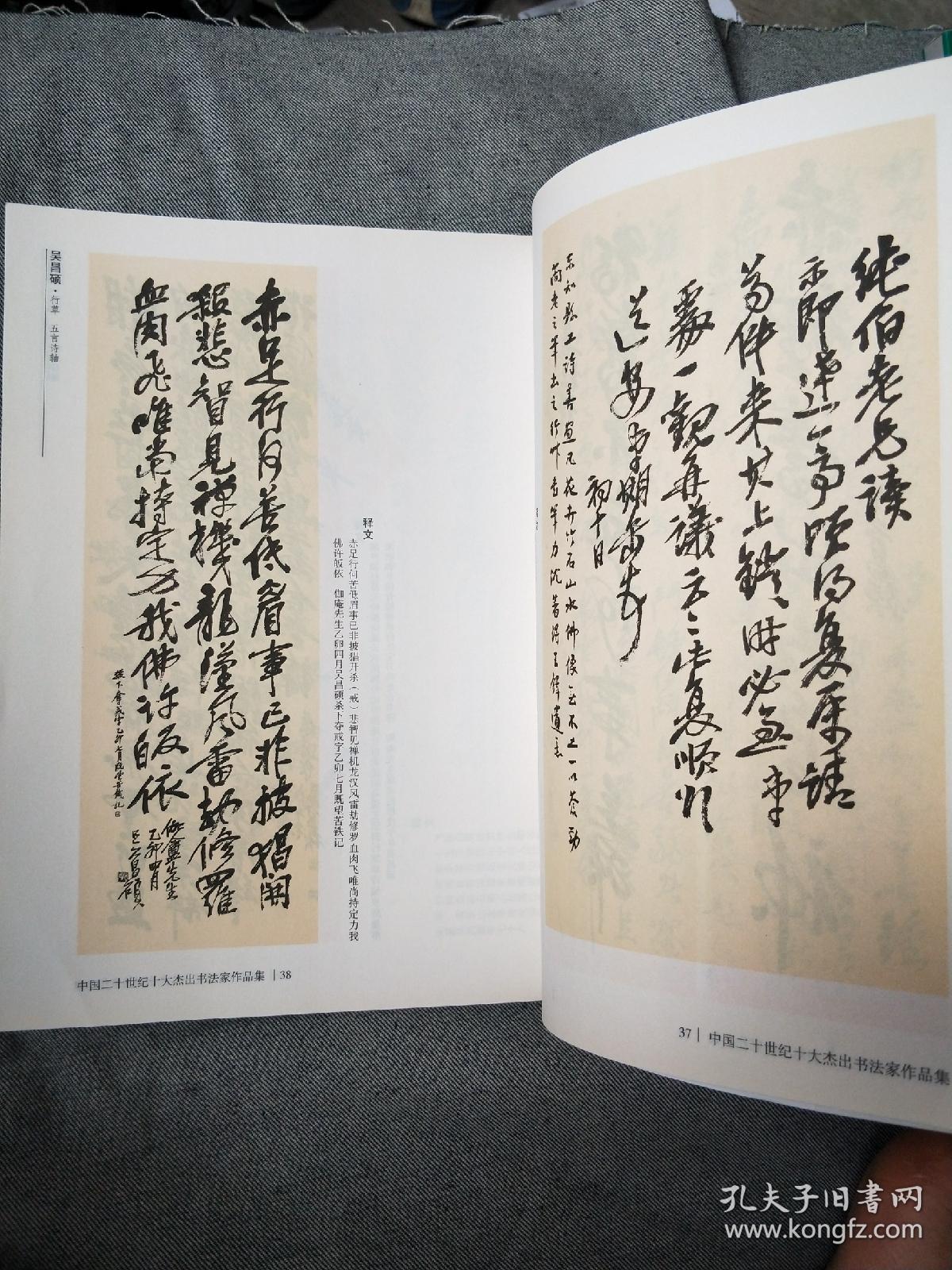 中国二十世纪十大杰出书法家作品集