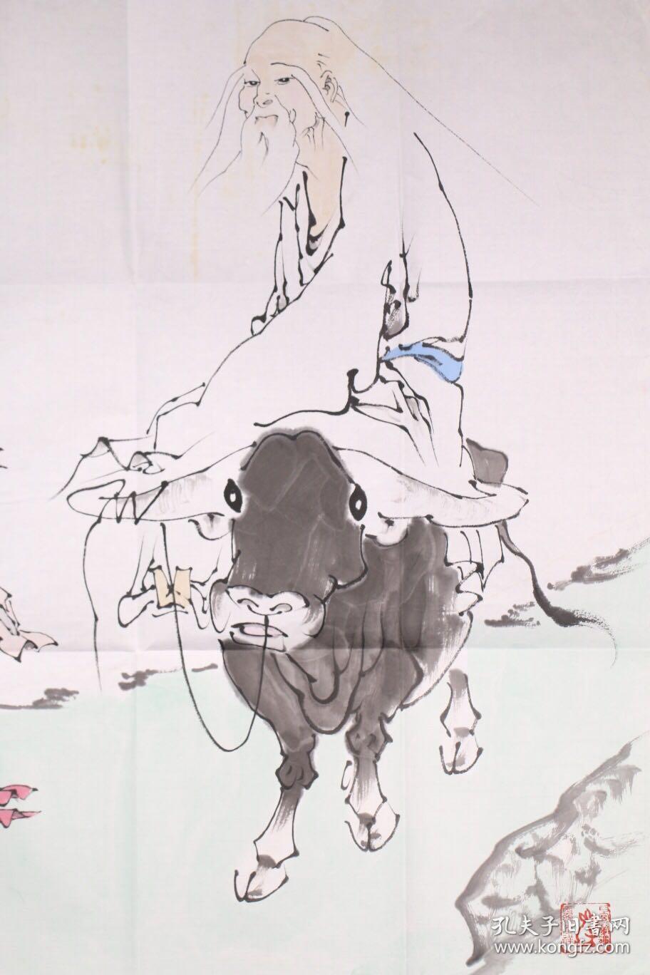 中国名书画家范曾国画作品老子出关