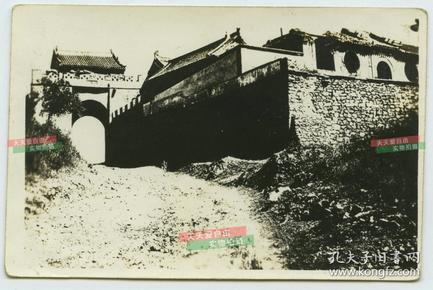 民国时期北京密云县城南天门城楼老照片,11X