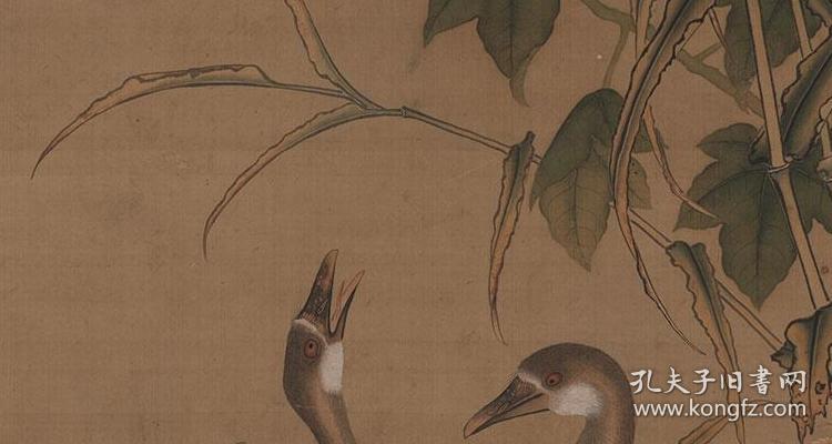 芙蓉芦雁图 原作真迹复制品 画芯 可装裱 竖幅立轴 10