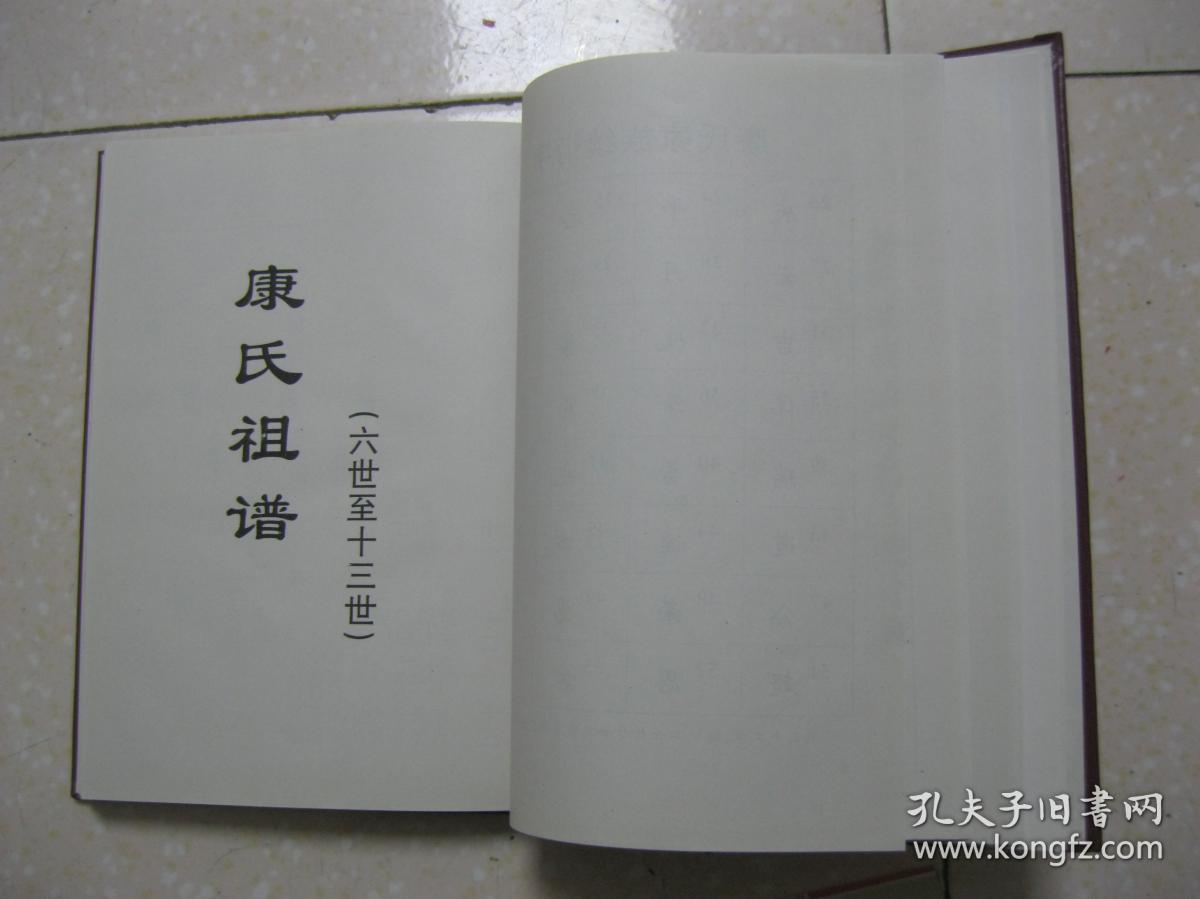 康氏家谱(河南省周口市康楼村一带.