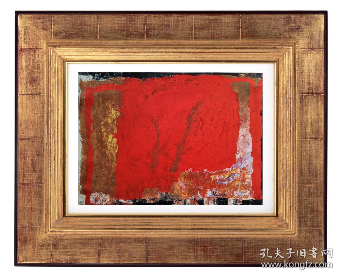 【现代油画:红色】著名油画家邱兵作品,作品曽入选全国美展,在中国